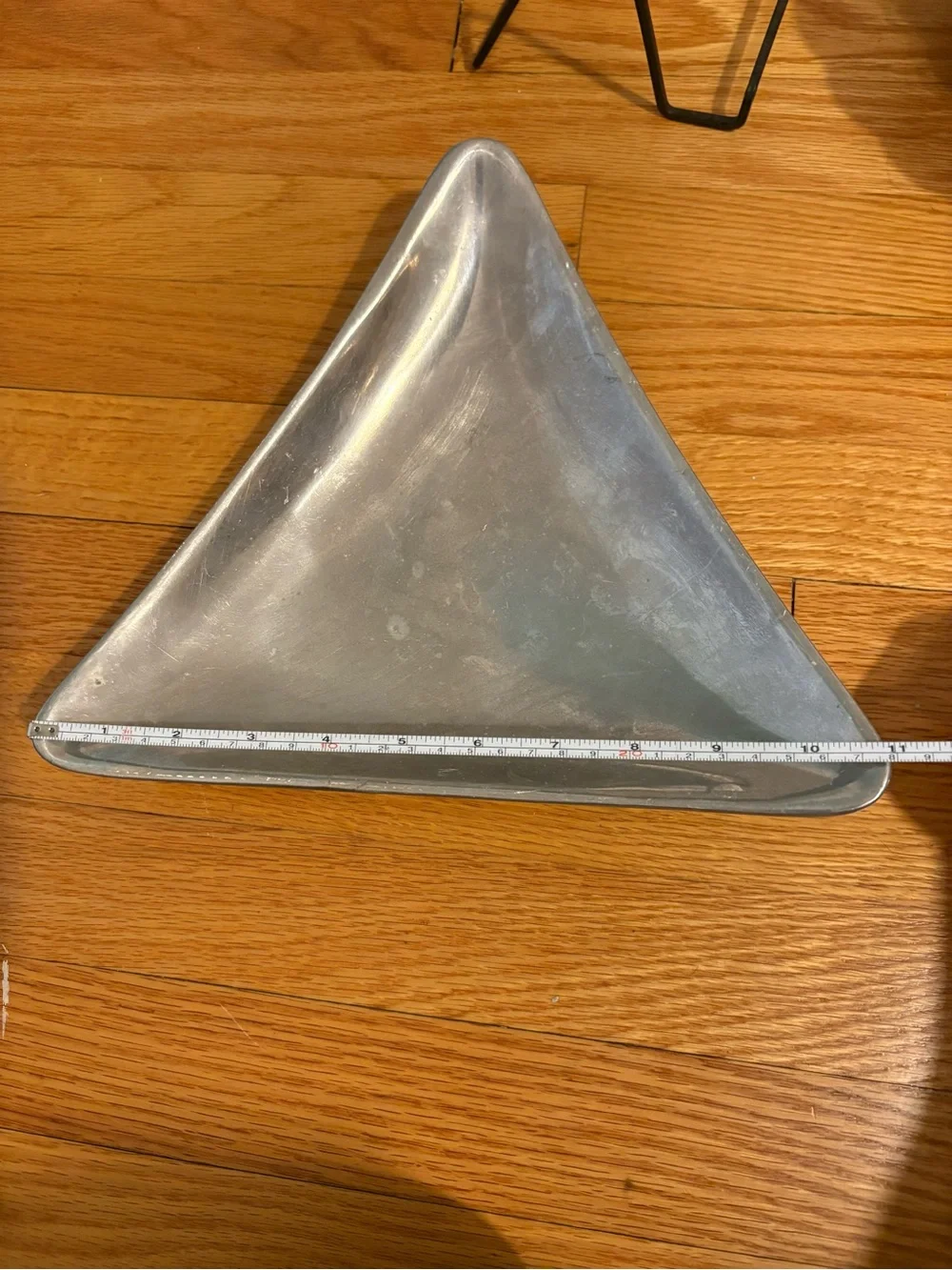 Mid Century Triangular Metal Bowl